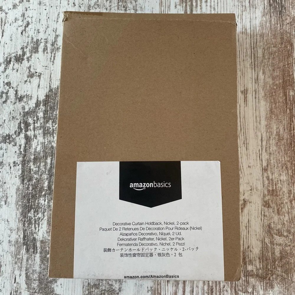 Brand new Amazon Basics curtain holdback set